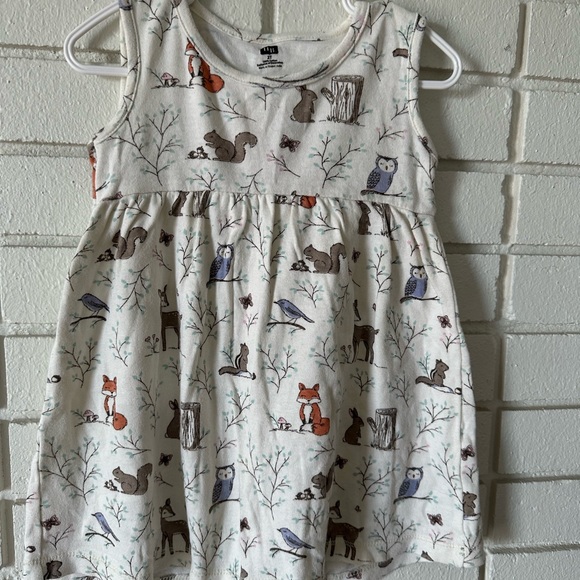 HB Woodland Theme Sleeveless Cotton Dress - Picture 3 of 4